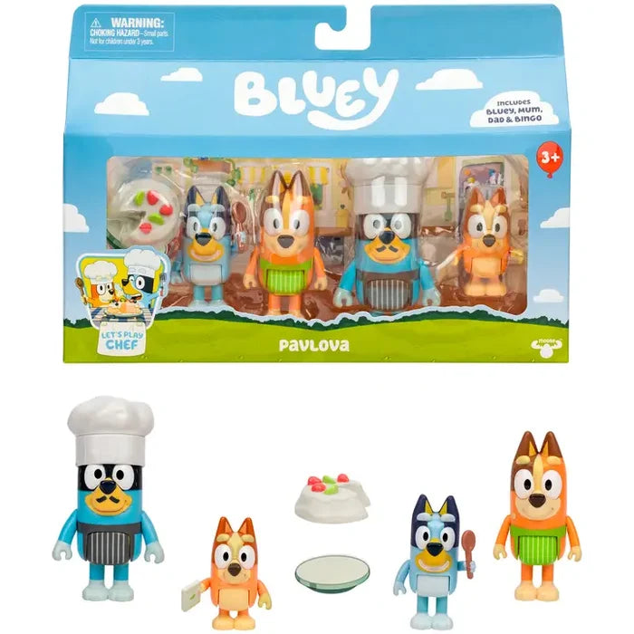 Bluey Let's Play Pavlova Mini Figure 4-Pack