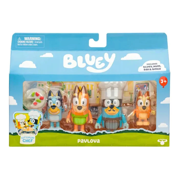 Bluey Let's Play Pavlova Mini Figure 4-Pack
