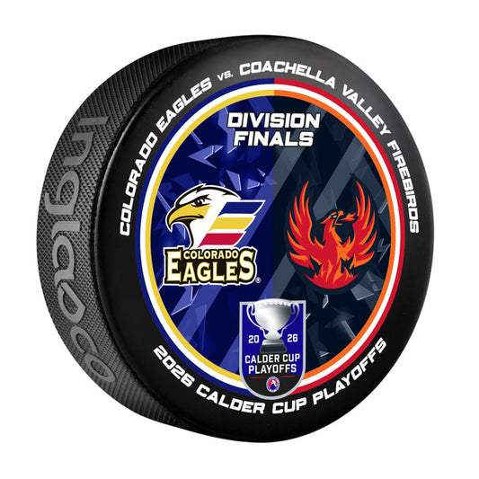 Coachella Valley Firebirds 2026 CVF vs COL Playoffs Matchup Puck