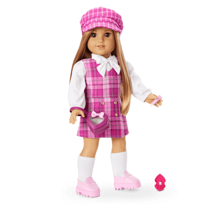 Pink & Preppy Outfit & We Heart Fashion Accessories for 18-inch Dolls
