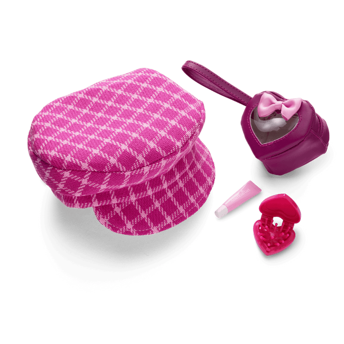 Pink & Preppy Outfit & We Heart Fashion Accessories for 18-inch Dolls