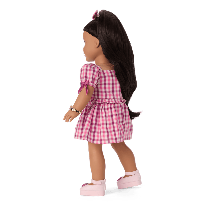 Raquel’s™ Gingham Ruffle Outfit for Girls & 18-inch Dolls + Raquel Doll (Girl of the Year™ 2026)