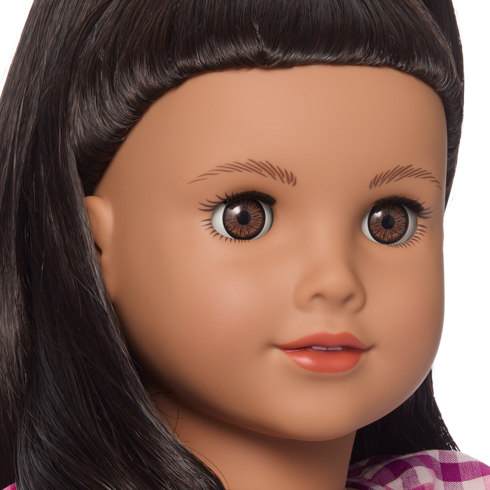Raquel’s™ Gingham Ruffle Outfit for Girls & 18-inch Dolls + Raquel Doll (Girl of the Year™ 2026)