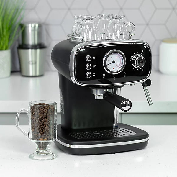 Retro Coffee Machine and Milk Frother Quest 36569