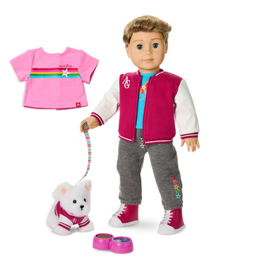 Truly Me™ 18-inch Doll #104, Puppy & Accessories AG™ Star Squad Bundle