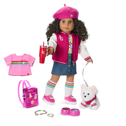 Truly Me™ 18-inch Doll #132, Puppy, Mini Backpack & Accessories AG™ Star Squad Bundle