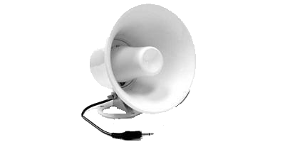 White Weatherproof CB PA Horn - 10 Watt | Right Channel Radios